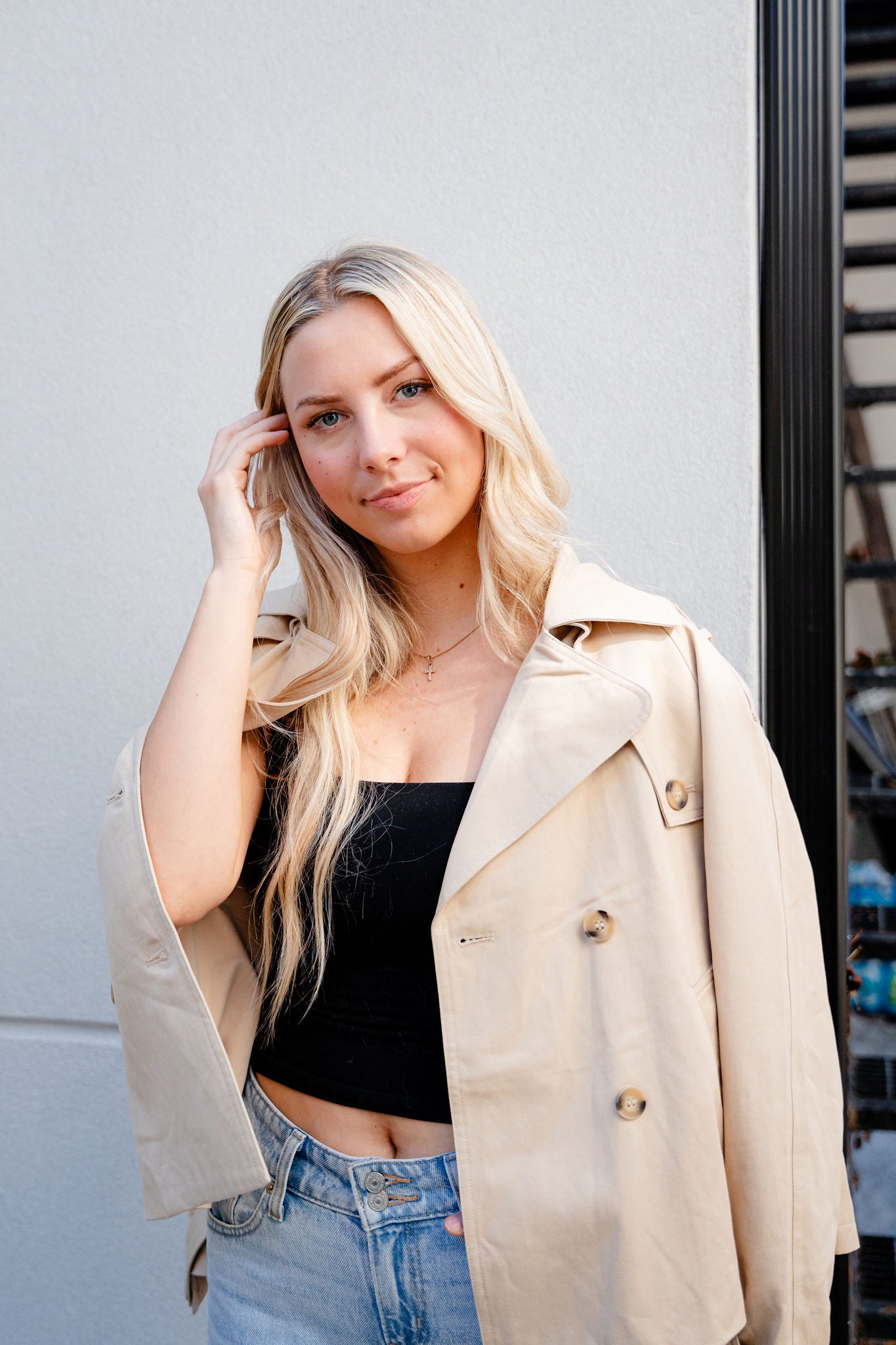 Aiza Half Trench Double Button Jacket