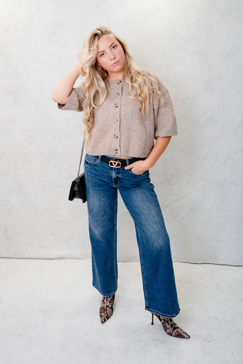 Jill Button Down Wide Sleeve Cardigan