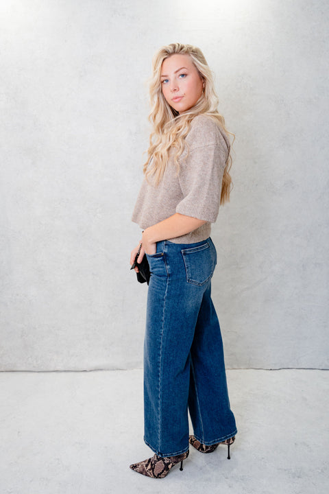 Jill Button Down Wide Sleeve Cardigan
