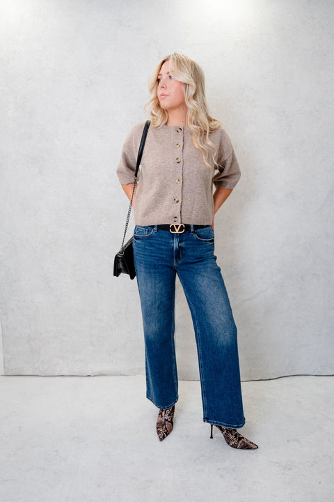 Jill Button Down Wide Sleeve Cardigan