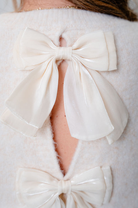 Bria Back Bows Detailed Sweater