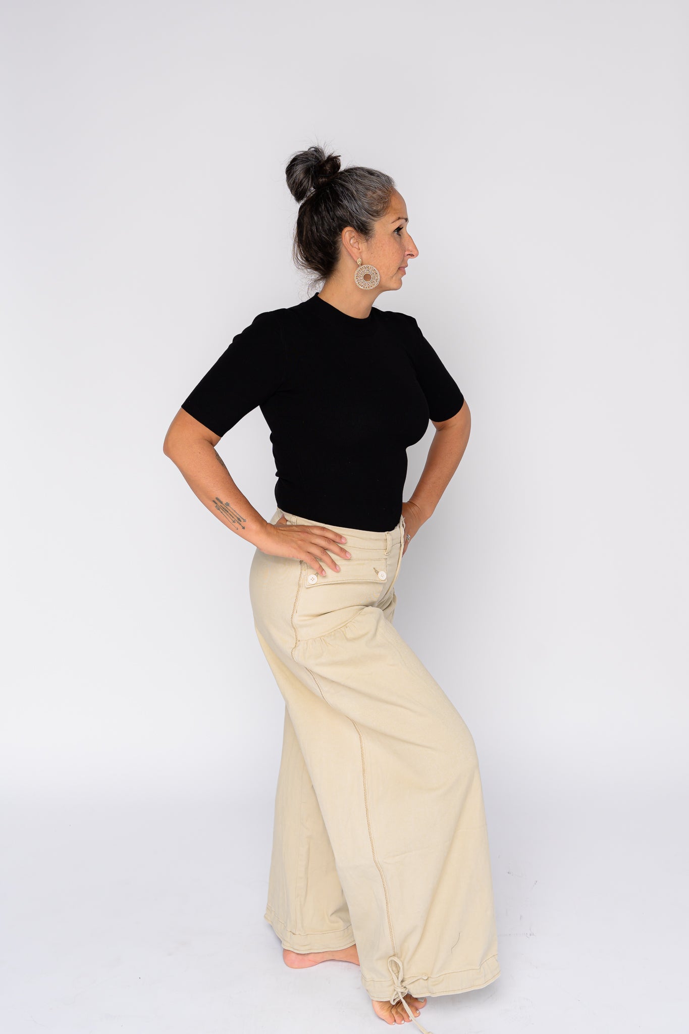 Colette Short Sleeve Mock Neck Top