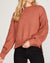 Dorothy Long Sleeve Knit Sweater Top with Patterned Sleeve Detail