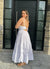 Ozetta Tiered Poplin Maxi Dress with open back