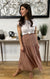 Ginger Tiered Maxi Skirt in Natural and Hazelnut