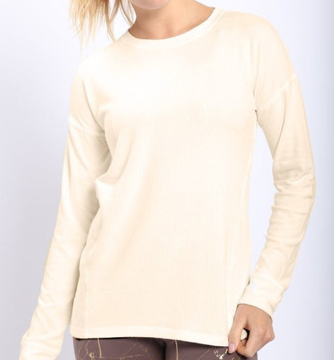 Natalie Brushed Crew Neck Long Sleeve Top