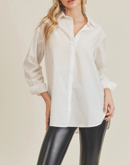 Montreal Classic Button Down White Shirt